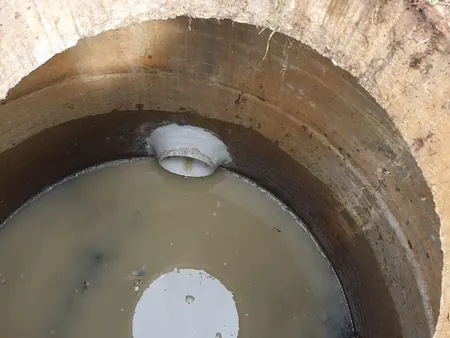 The new drain connected into the council manhole