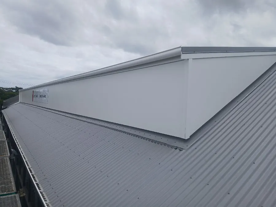 The finished new roof, spouting and wall cladding at Snow Bros, Dargaville